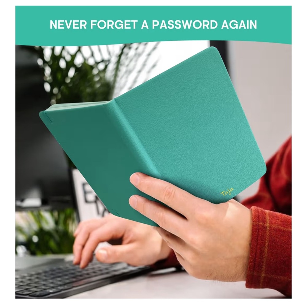 Password Book for Internet Website Address Login Teal New